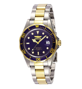 Invicta Diver Watch under $100 Men's Pro Diver 37.5mm Stainless Steel and Gold Tone Watch 