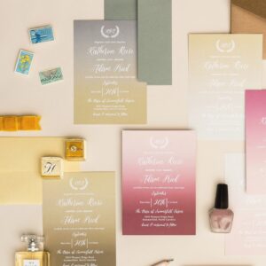 watercolor design for wedding stationery